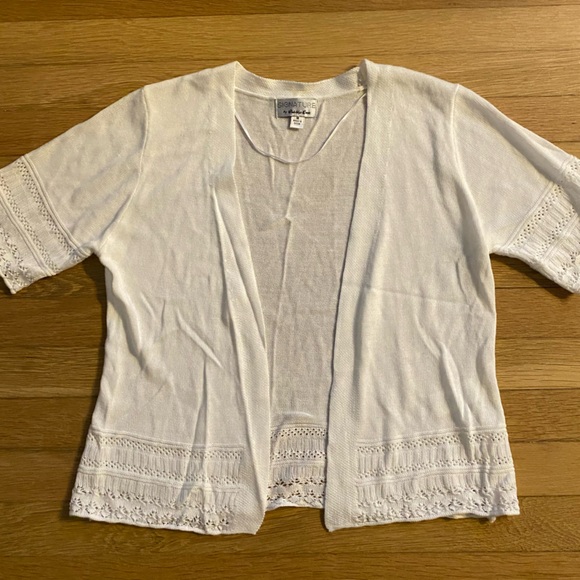 Signature White Lace Lightweight Cardigan - Picture 1 of 4